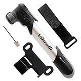 Vibrelli Mini Bike Pump - Presta & Schrader Bicycle Pump - 120 PSI Tire Pump for Road & MTB - No Valve Changing Needed, Pocket Pump