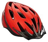 Schwinn Thrasher Helmet for Kids, Red, Size 55-58 cm, for Kids 8-14, Lightweight Microshell, Adjustable Dial and Straps, Interior Padding, 20 Air Vents, Removable Visor, Helmet for Boys and Girls