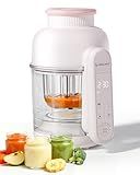 AMZCHEF Baby Food Maker with Auto Steam & Blend, 6-in-1 Baby Puree Maker with Food-grade glass, BPA-Free & Easy Cleaning, Touch Screen, Dishwasher Safe(10oz)