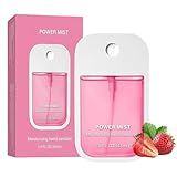 Power Mist Hydrating Hand Sanitizer Spray, Travel-Size 45ml/1.5 Fl oz Portable Cute Multi-Flavor Gentle Sanitizer for Adults (Strawberry)