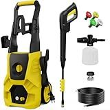 Electric Pressure Washer 4800 PSI 3.0 GPM High Power Washer with 4 Nozzles, 35FT Power Cord, Cleaning Machine with Foam Cannon for Cars Fences Driveways Patios Home Cleaning