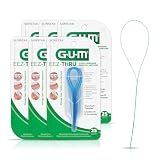 GUM EEZ-Thru Floss Threaders -Braces, Bridges, & Implants, 25 Ct (6 Pack)