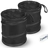 Kincown Car Trash Can, 2 Packs Mini Collapsible Pop-up Compact Garbage Can