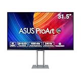 ASUS ProArt Display 32” 4K HDR QD-OLED Professional Monitor (PA32UCDM) - UHD, Ultra-Slim, 240Hz, 0.1ms, Auto Calibration, Dolby Vision, 99% DCI-P3, ΔE<1, Thunderbolt 4, Calman Ready, 3 yr Warranty
