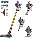 KQAHA Cordless Vacuum Cleaner, 600W 50KPA Vacuum Cleaners for Home, 65Mins Stick Vacuum Cordless with Self-Standing, LED Display & Anti-Tangle, Lightweight Wireless Vacuum for Pet Hair/Carpets/Floors