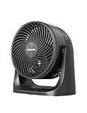 Pelonis 3 Speed Small Room Air Circulator Fan with 7-inch Blade, Table Fan with 100° Adjustable Head Tilt - Desktop Fan for Bedroom,Dorm and Office - Ventilador for Air Conditioner and Heater, Black