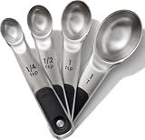 OXO Good Grips 4 Piece Stainless Steel Measuring Spoons with Magnetic Snaps
