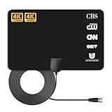 TV Antenna Indoor, 2026 Digital TV Antenna for Local Channels, HDTV Antenna for TV Without Cable for Smart/Old TV Long Range Reception Support 4K 1080p A41