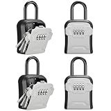 Puroma Key Lock Box for House Keys Combination Lockbox with Code, 4 Gray
