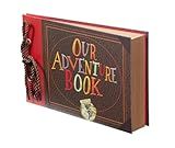 Scrapbook Photo Album,Our Adventure Book, Embossed Words Hard Cover Movie Up Travel Scrapbook for Anniversary, Wedding, Travelling, Baby Shower, etc (Adventure Book)