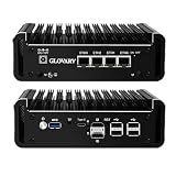 Glovary Fanless Mini PC Firewall Hardware J6413, Barebone No RAM No SSD, 4 x i226V 2.5GbE LAN OPNsense Micro Router Appliance, AES-NI, 2 x DDR4, 2 x M.2 NVMe Slot, 2 x SATA3.0, 2HD + USB-C 3 Display