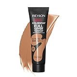 Revlon ColorStay Full Cover Longwear Matte Foundation, Heat & Sweat Resistant Lightweight Face Makeup, Natural Tan (330), 1.0 oz
