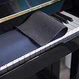 Mooson Piano Keyboard Anti-Dust Cover High Technology Fabric Key Cover Cloth Fit For Upright Piano, Electric Piano & Grand piano (Dark blue) (Dark blue)