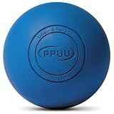 Lacrosse Ball Massage Ball for Myofascial & Trigger Point Release, Muscle Knots, Yoga Therapy – Improves Joint Mobility & Relieves Pain – Back, Neck, Chest, HIPS, Legs – 2.5-Inch Solid Blue Rubber