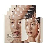 NACIFIC Rice Pepta Collagen Gel Face Mask (Rice Peptide) 4EA Set, Hydrogel Care for All Skin Types, Hydrating, Firming, Elasticity, Glass Glow Skin, Korean Beauty