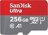 SANDISK 256GB Ultra microSD Card + Adapter, Up to 150MB/s Read Speeds