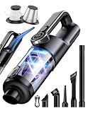 FAOGO Cordless Handheld Vacuum Cleaner, 2-in-1 Vacuum & Blower, 36000Pa Suction Brushless Motor, Car Vacuum with LED Light, Lightweight, Portable for Car, Home, Office and Outdoor Use, Black