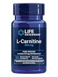 Life Extension L-Carnitine – 500 mg, Energy Supplement, Memory Supplement – Free Form Amino Acid, Nitric Oxide Support, Healthy Blood Pressure – Gluten-Free, Non-GMO, Vegetarian – 30 Capsules