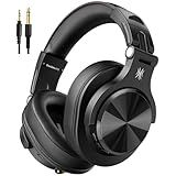 OneOdio A70 Bluetooth Over Ear Headphones, Wireless Headphones with 72H Playtime, Hi-Res, Built-in Mic, 3.5mm/6.35mm Wired Audio Jack for Studio Monitor & Mixing DJ Guitar AMP, Computer Laptop PC