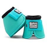 Jeffers Equine No Turn Bell Boots for Horses - Turquoise, Medium | Shock Absorbing Hoof Protection | Secure Double Hook & Loop Closure, Perfect for Travel, Turnout, Training, & Riding - 1 Pair