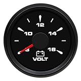 Geloo 52mm Marine Voltage Gauge 8-16 Volt Meter Gauges Boat Car Voltmeter Gauge Set with 7 Colors Backlight Waterproof Voltmeter Gauges Indicator 9-32V