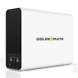 GOLDENMATE 1000VA/800W Lithium UPS Battery Backup & Surge Protector, White