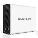 GOLDENMATE 1000VA/800W Lithium UPS Battery Backup and Surge Protector, Backup Battery Power Supply with LiFePO4 Batteries(230.4 Wh), Sinewave UPS System, 10 Years Lifespan, 8 Outlets, LCD Display