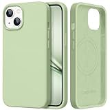GolbinBox Magnetic for iPhone 15 Case, Compatible with MagSafe, [Soft Anti-Scratch Microfiber Lining], Slim Liquid Silicone Shockproof Protective Phone Case for iPhone 15 6.1 inch, Matcha