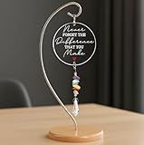 Never Forget The Difference You Make Appreciation Gifts For Women, Coworkers, Employees, Leader, Colleague, Boss, Teacher, Small Goodbye Farewell, Difference Maker Thank You Plaque For Office Desk