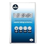 Set of 4 Standard/Queen AllerEase Pillow Protectors - Moisture Wicking, Advanced Allergy Protection - Premium Polyester, Zippered Protectors