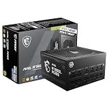 MSI MAG A750GL PCIE5, Fully Modular Compact Gaming 750W Power Supply, 80+ Gold, ATX 3.1 & PCIe 5.1 Ready, Native Dual-Color 12V-2x6 Cable, 10 Year Warranty