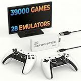 Retro Gaming Console Plug & Play Game Console for TV, 4K HD HDMI Video Console with Built-in 39,000 Classic Games, Dual 2.4G Wireless Controllers, Emulator Stick to Upgrade Nostalgia