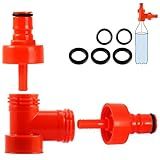 MRbrew 3 PCS Plastic Carbonation Cap Tee Adapter Kit,Connect Gas Ball Lock and Beer Disconnect Simultaneously with 5/16'' Beer Line Nipple Barb for Homebrew Soda Drink PET Bottles Filling