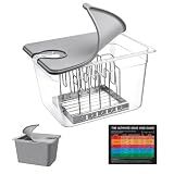 HOMENOTE Sous Vide Container with Collapsible Silicone Lid, 12 Qt Kit