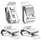 100 Pcs Stainless Steel Cable Clips S Clip Metal Trailer Wire Clip Electrical Cord Management Solar Panel Wire Clip for PV Wiring Boat Cable Boat Trailer, 0.2 Inch to 0.3 Inch in Rope Capacity, Silver