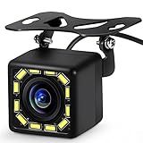 Car Rear View Camera Backup Reverse Camera HD 170° Wide Angle 12 LED Night Vision, for RV Trucks Trailer SUV