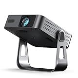 【Officially-Licensed APP & Native 1080P】Thinnest 1.81" Smart Mini Projector with WiFi and Bluetooth, Auto Focus & Keystone Portable Outdoor Projector, VOPLLS 4K Support Home Movie Projector