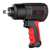 AEROPRO TOOLS 1/2-Inch Air Impact Wrench, Twin Hammer, 1200FT-LBS, 7500RPM, High Torque Pneumatic Impact Wrench, 1/2 Drive Air Impact Gun for Auto Repair, Tire Shop