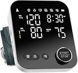 Blood Pressure Monitor Upper Arm Monitors for Home Use Adjustable 8.7"-16.5" Cuff LED Display 2x120 Memory Intelligent Voice Portable Machine with Storage Bag