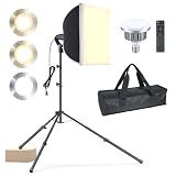 LINCO 16"x16" Softbox Lighting Kit with 85W LED Bulb & Adjustable Tripod