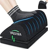 TALSTILA Foot Rest for Under Desk at Work, Footrest with Warm Plush Feet Pocket, Ergonomic 2 Adjustable Heights Foot Stool, Under Desk Footrests, for Office Desks & Chair - Back & Leg Pain Relief