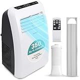 SereneLife 3-in-1 Portable Air Conditioner with Built-in Dehumidifier Function,Fan Mode, Remote Control, Complete Window Mount Exhaust Kit