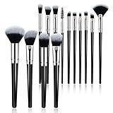 Makeup Brush Set, Premium Synthetic 14 Pcs Makeup Brushes, Travel Makeup Brush Set for Foundation, Concealer, Blush and Eyeshadow Brush(Black)