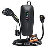 VDLPOWERVP Level 2 EV Charger, 32A/7KW Electric Vehicle Portable Charger with 20FT Cable, Home EV Charging Station, 240V NEMA 14-50 Plug, for All SAE J1772