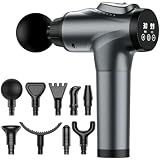 APHERMA Massage Gun, Muscle Massage Gun for Athletes Handheld Electric Deep Tissue Back Massager, Percussion Massage Device for Pain Relief with 30 Speed Levels 9 Heads