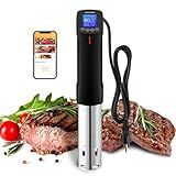 Inkbird WIFI Sous Vide Cooker ISV-100W, 1000 Watts Sous Vide Machine Immersion Circulator with 14 Preset Recipes on APP & Calibration Function, Thermal Immersion, Fast-Heating with Timer