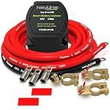 Dual Battery Isolator Kit 12V - 140 Amp Voltage Sensitive Relay (VSR) for Dual Battery Setup