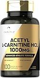Carlyle Acetyl L-Carnitine HCL | 1000mg | 100 Capsules | Advanced Athlete Formula | Pre-Workout Supplement | Non-GMO & Gluten Free