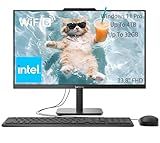 Lenovo 23.8" FHD All-in-One Desktop Computer for Home & Business, Intel N100 (up to 3.4 GHz), 32GB RAM, 1TB SSD, Intel UHD Graphics, RJ45, Bluetooth, HDMI, Wi-Fi, Keyboard & Mouse, Windows 11 Pro
