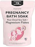 Aromasong Dead Sea Pregnancy Bath Soak 5 LB - Unscented Pure Magnesium Flakes & Minerals - Pregnancy & Postpartum Muscle Aches & Leg Discomfort - Better Absorbs Than Epsom Salt (Packaging May Vary)